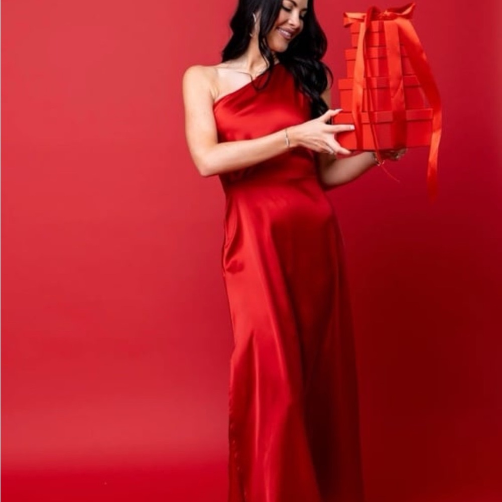 Rachel Parcell One Shoulder Red Dress